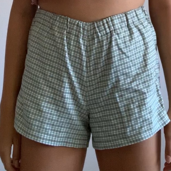 Brandy Melville Pants - BRANDY MELVILLE GREEN SOFT SHORTS